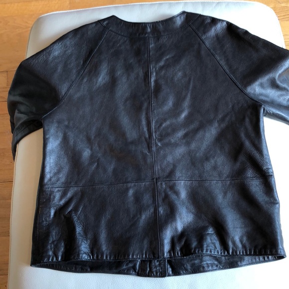 J.Jill PS black leather jacket - Picture 6 of 8